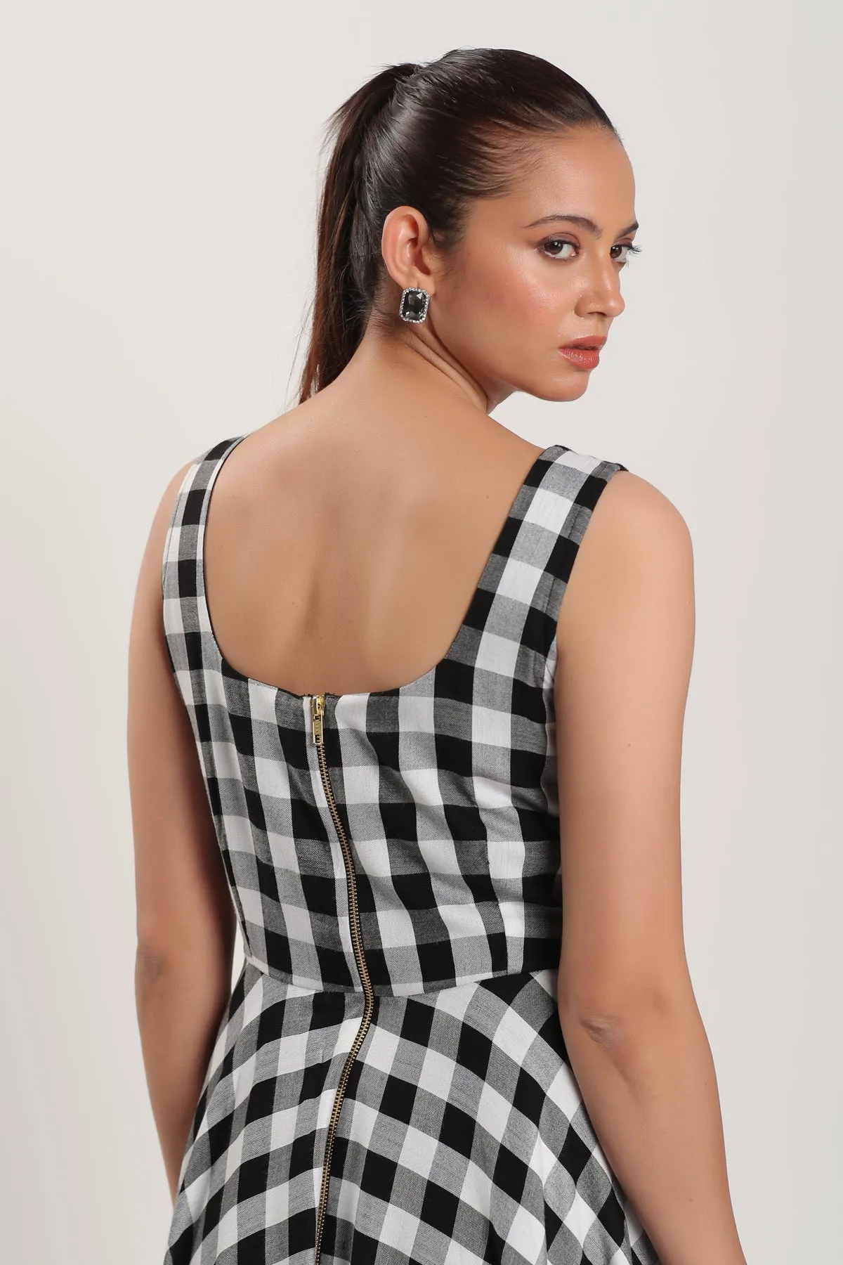 AUDREY A-LINE MIDI DRESS BLACK