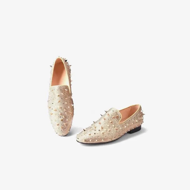 Avant-Garde Spike-Embellished Loafers