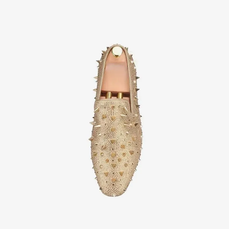 Avant-Garde Spike-Embellished Loafers