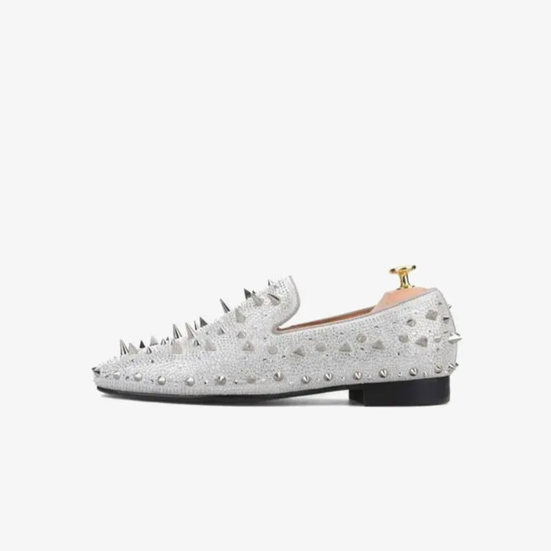Avant-Garde Spike-Embellished Loafers