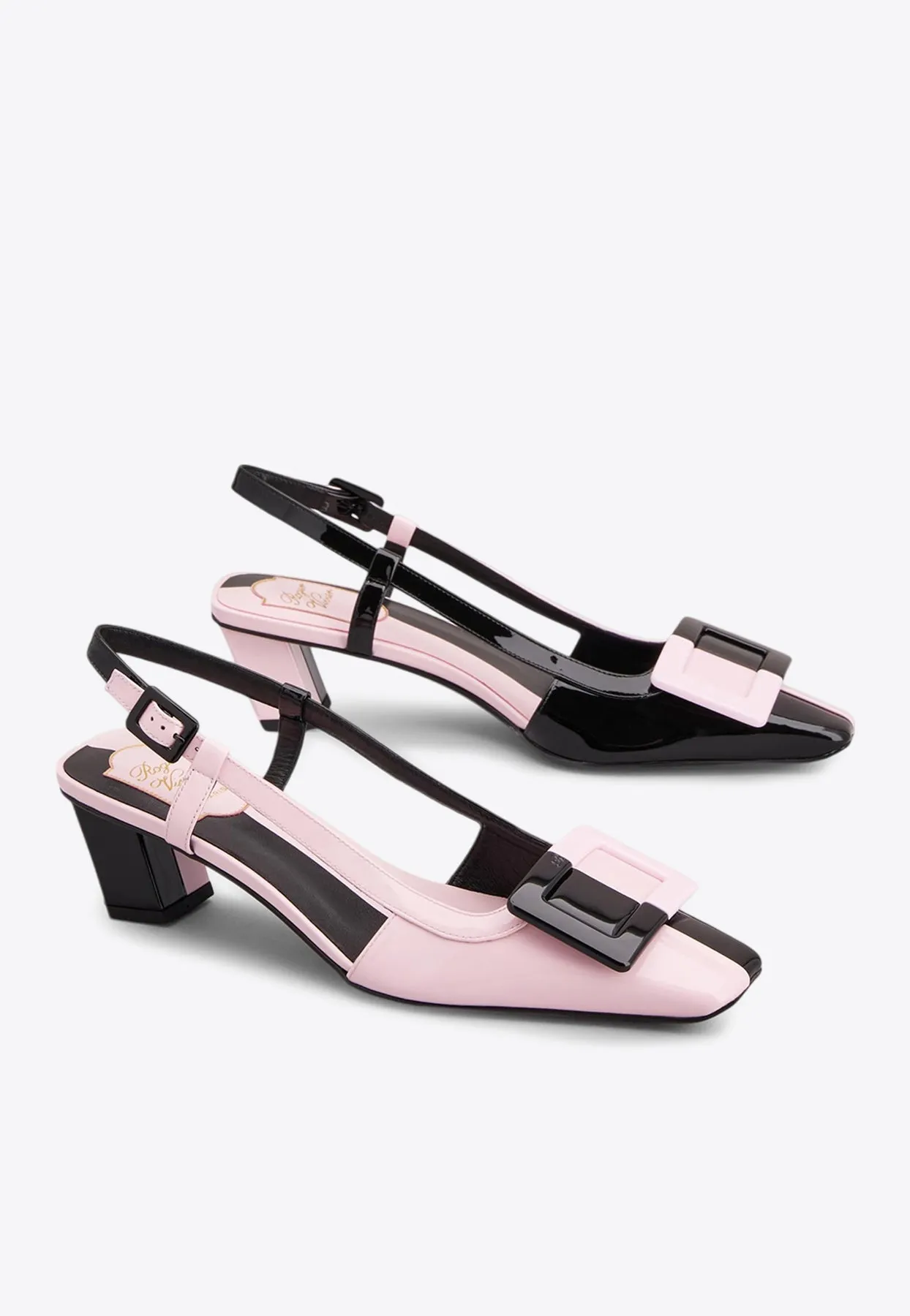 Belle Vivier 45 Two-Tone Slingback Pumps