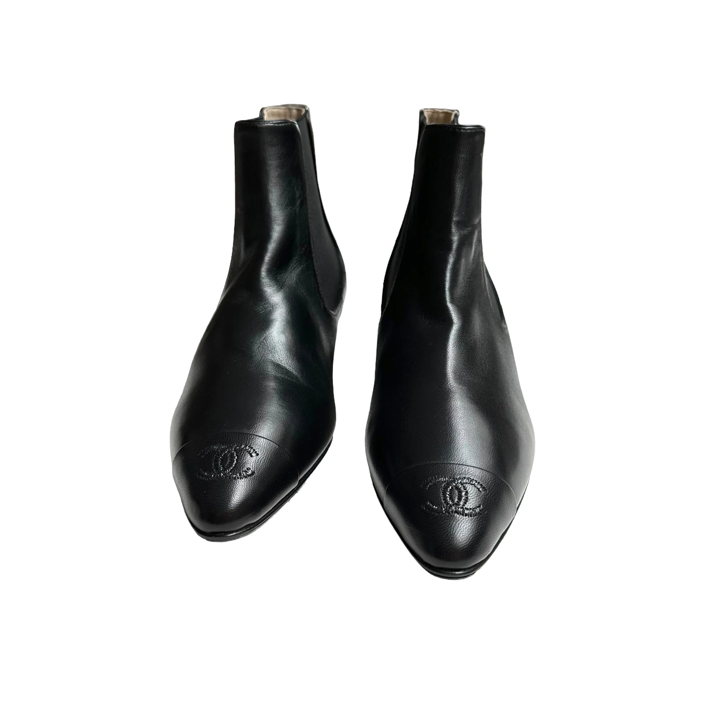 Black Chelsea Logo Boots - 7