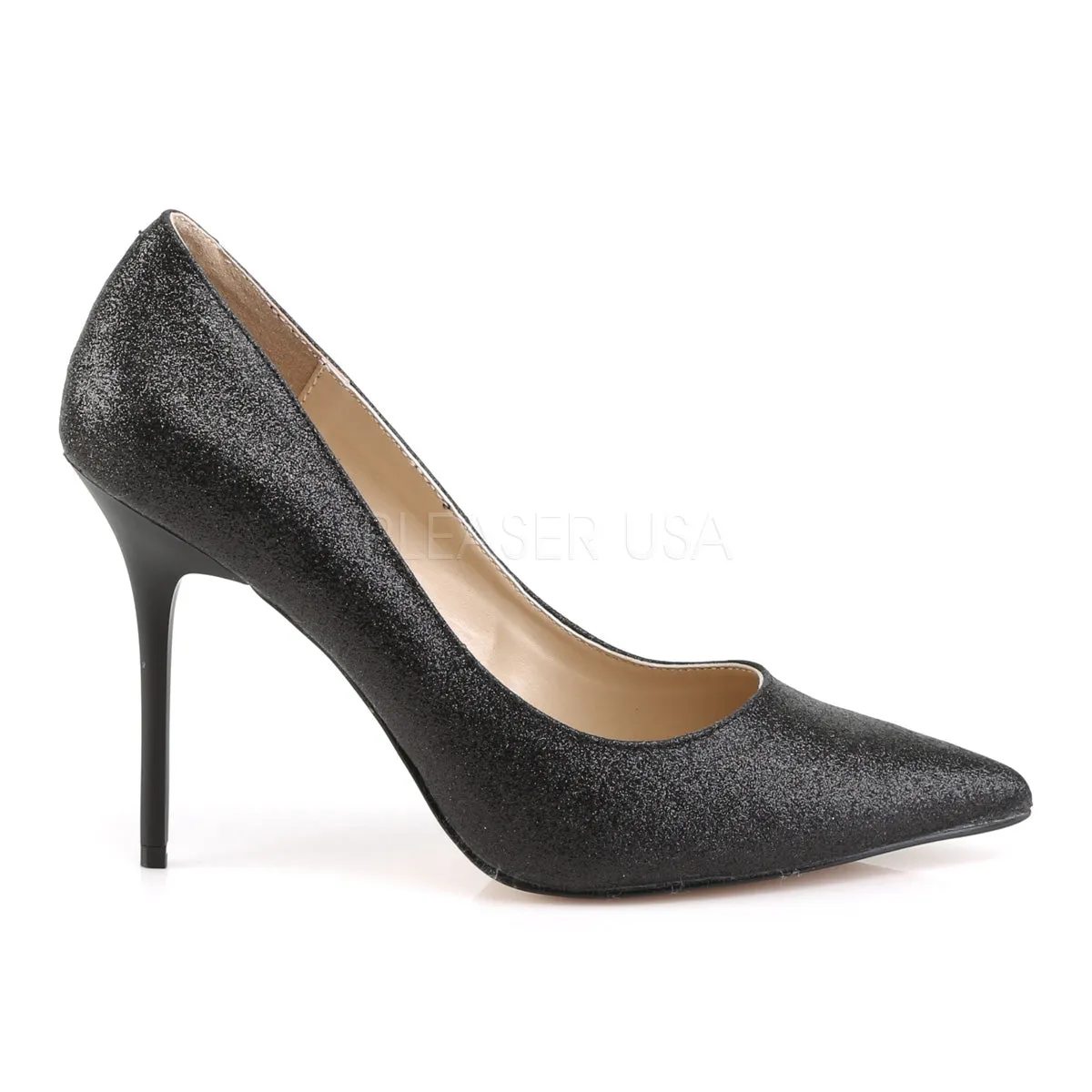 Black Glitter Classic Stilettos