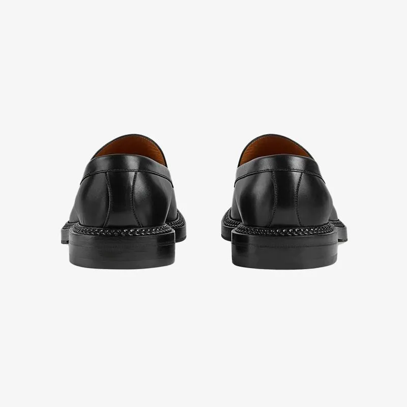 Black Leather Loafers