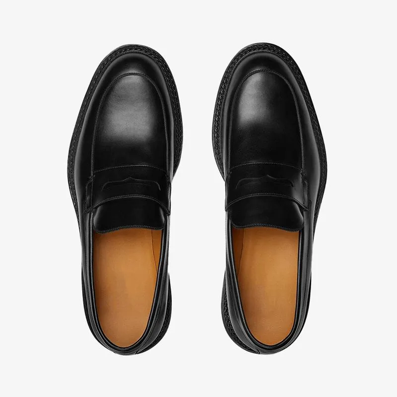 Black Leather Loafers