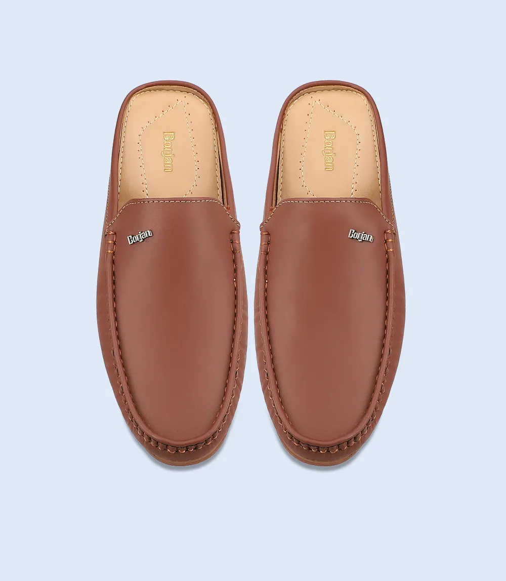 BM6709-Dark Tan-Men Mules