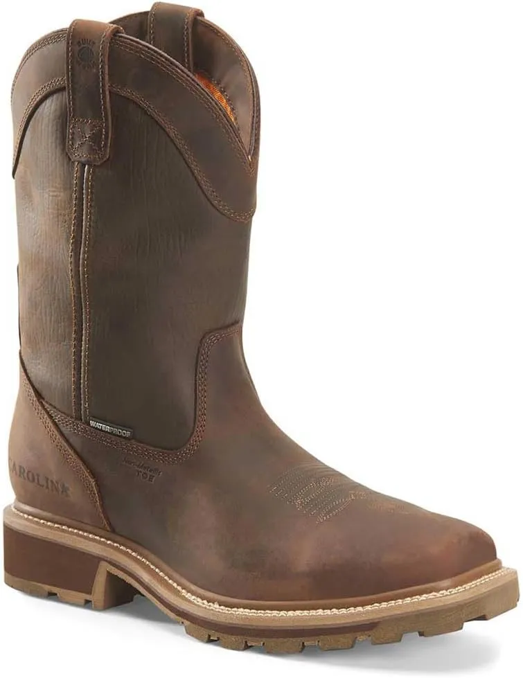Boots Girder 11" Composite Toe Waterproof for Men - Durable Leather Work Boot with Slip Resistant Outsole, Dark Brown - 10 2E