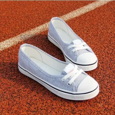 Casual Breathable Flat Slip On Canvas Shoe