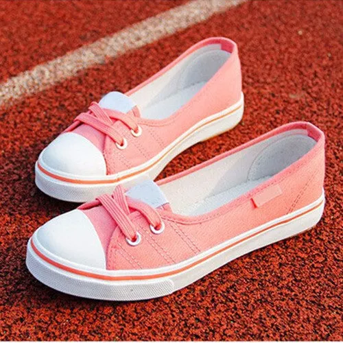 Casual Breathable Flat Slip On Canvas Shoe
