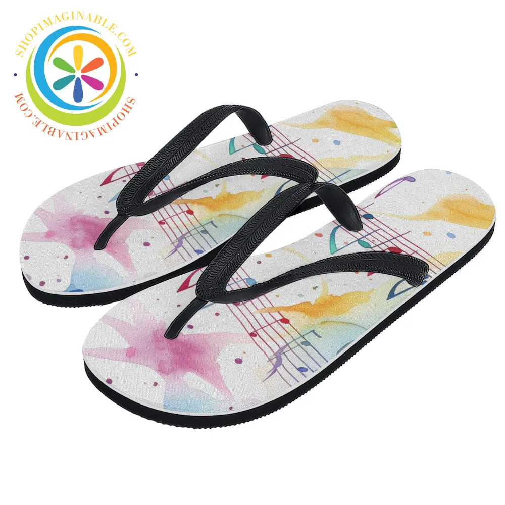 Colorful Musical Men's & Ladies Flip-Flops