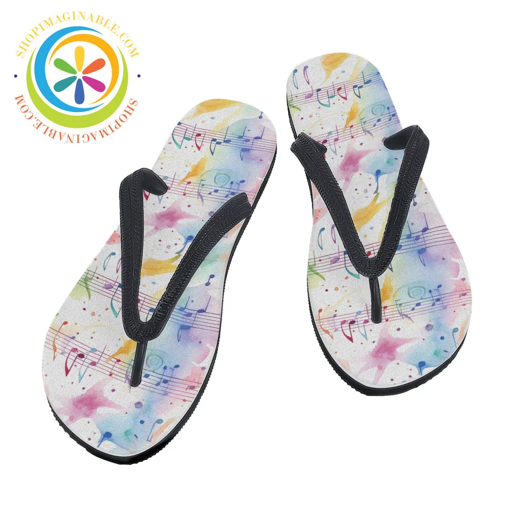 Colorful Musical Men's & Ladies Flip-Flops