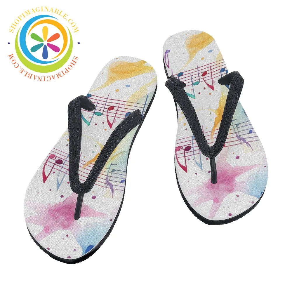 Colorful Musical Men's & Ladies Flip-Flops