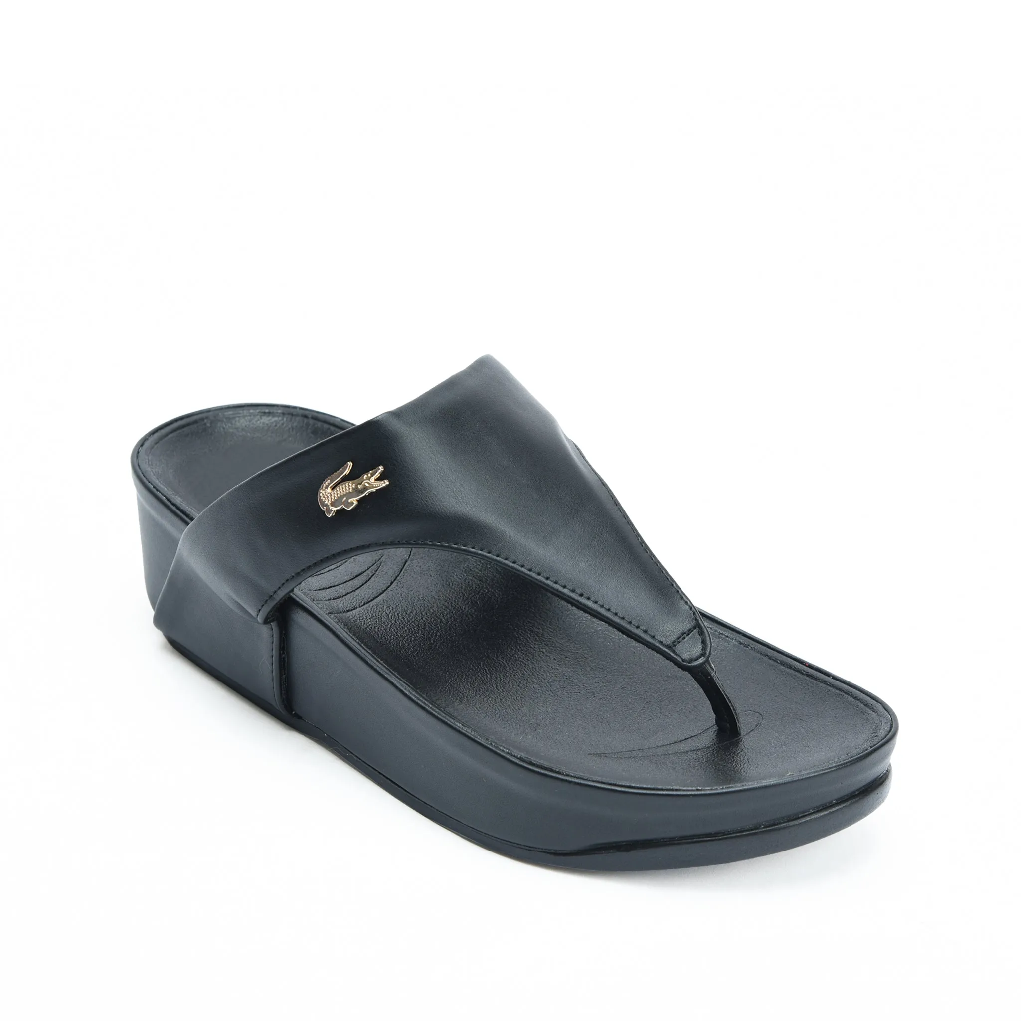 Comfortable Black Wedge Slippers | 719R-C