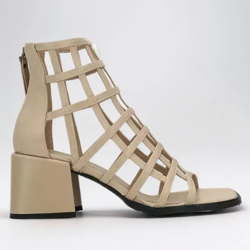 Comfortable Mesh Sandals with Thick Heel