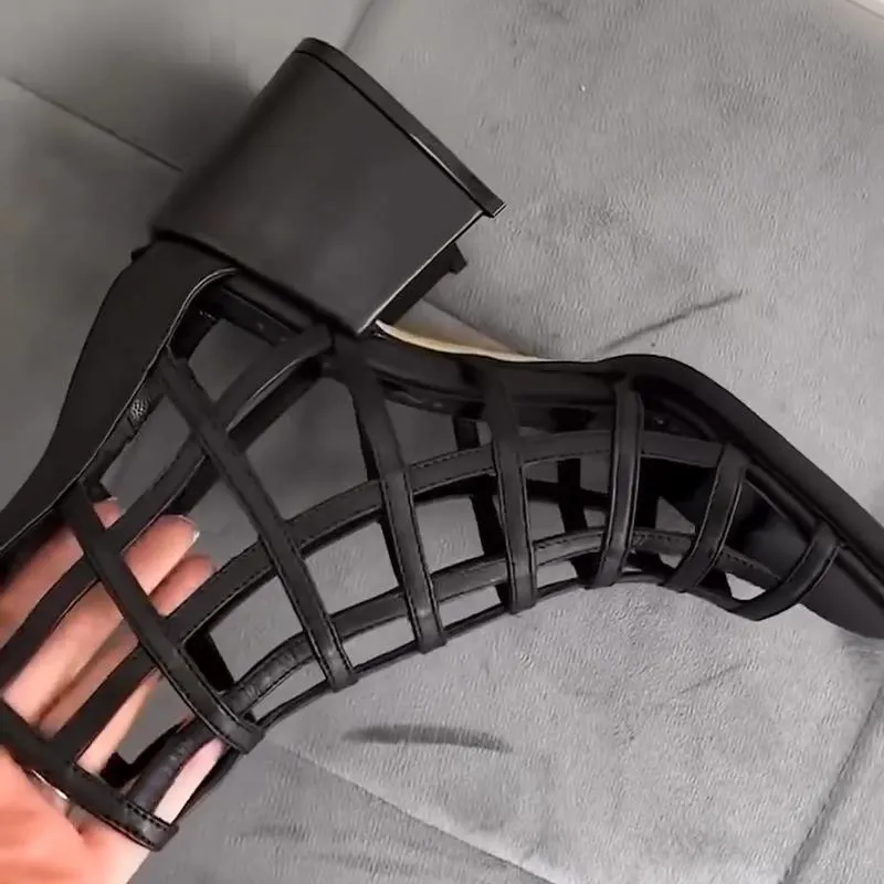 Comfortable Mesh Sandals with Thick Heel