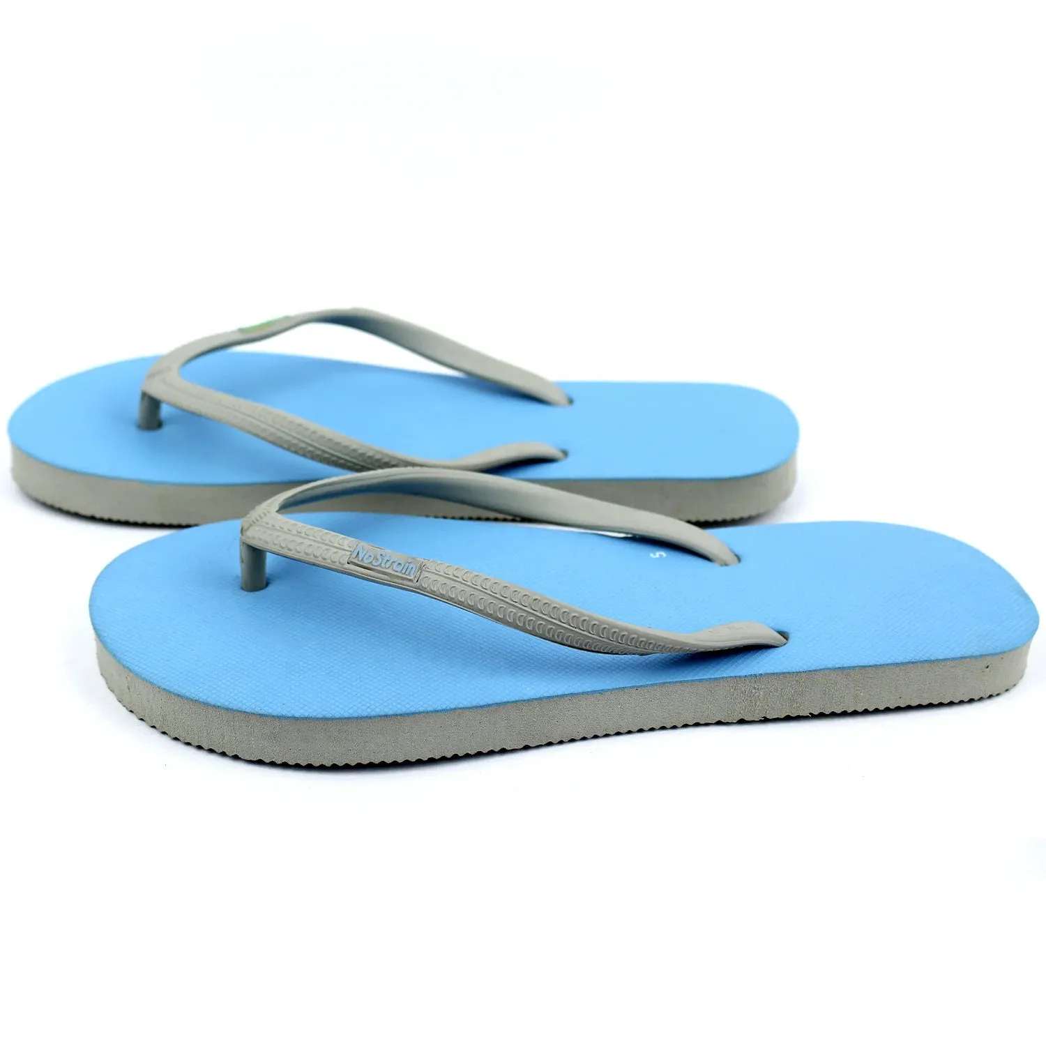 Cornflower Blue & Grey Flip-Flops Women