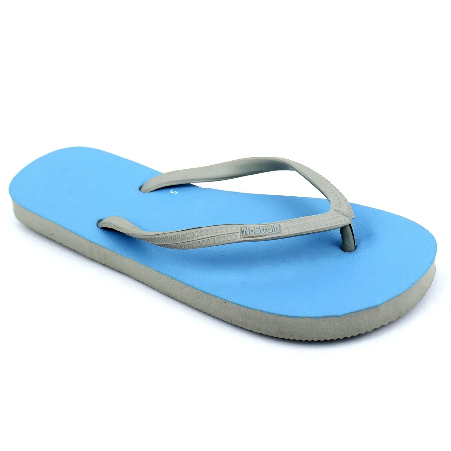 Cornflower Blue & Grey Flip-Flops Women