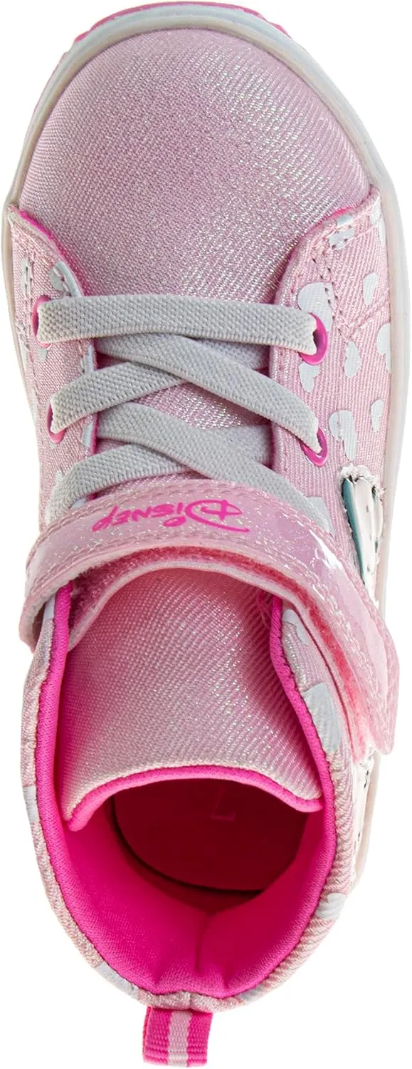 Disney Minnie Mouse Girls Boots - Easy Strap Outdoor Durable Walking Hiking Shoes (Size Toddler - Little Kid)