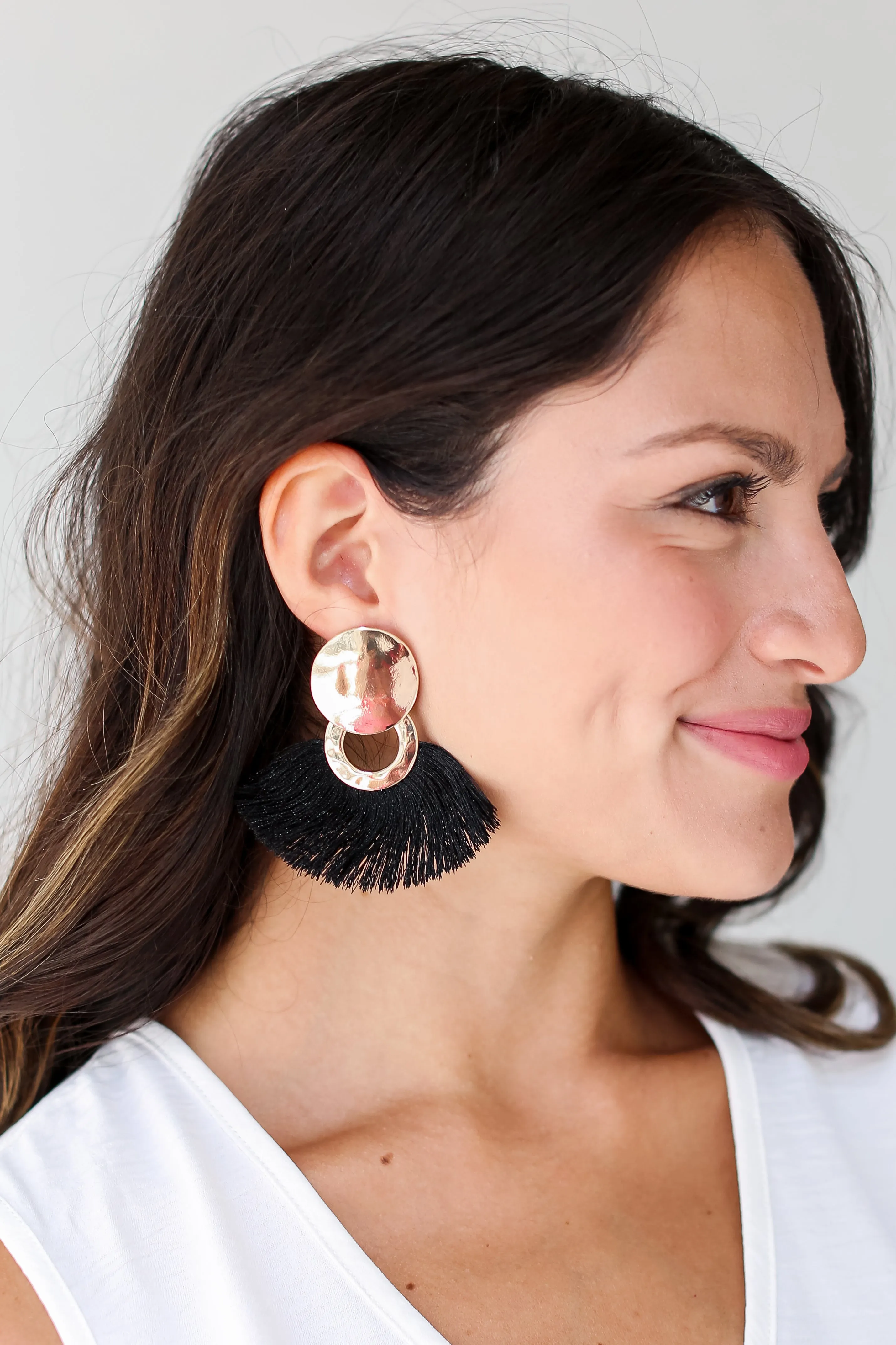 FINAL SALE - Sabrina Tassel Fan Earrings
