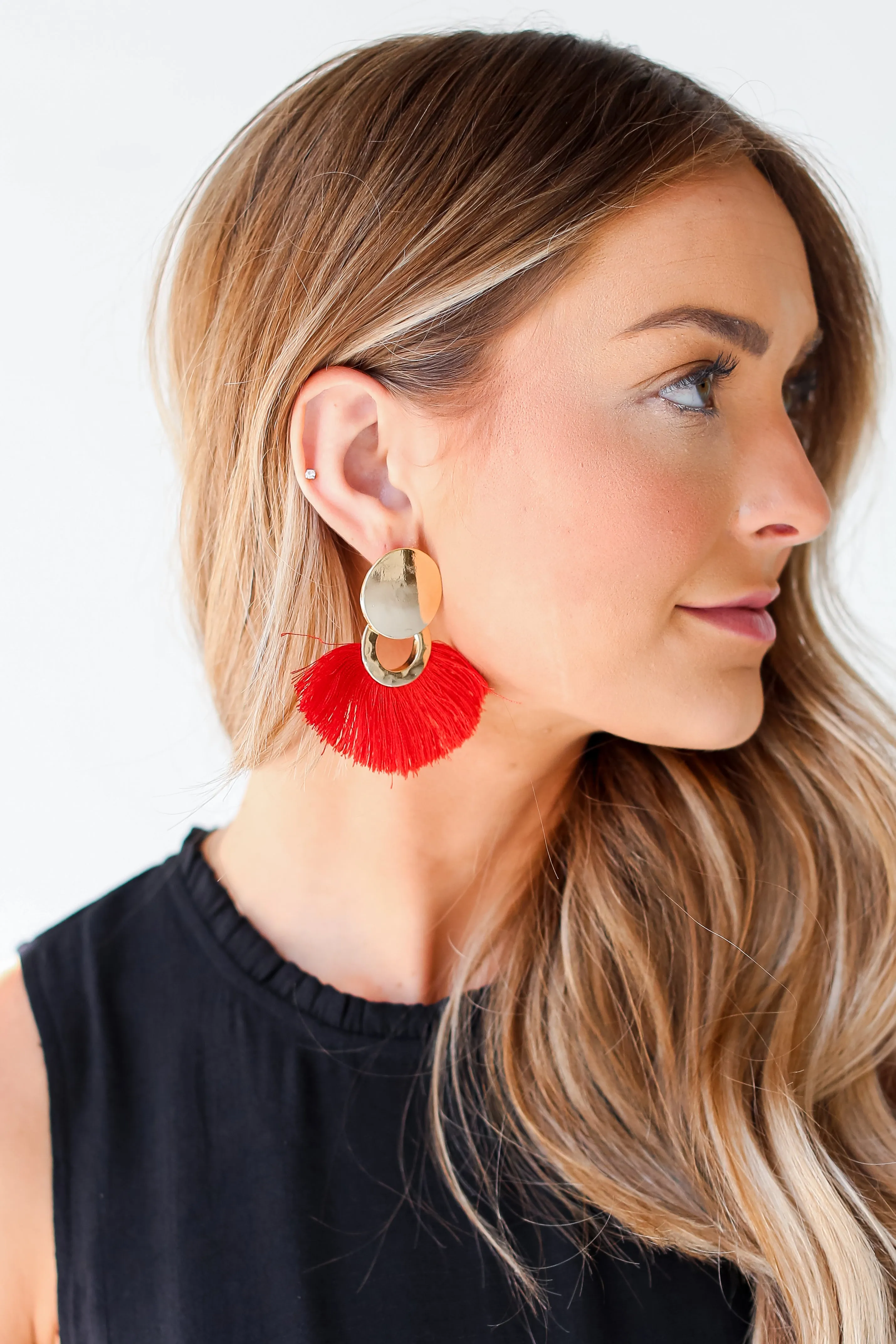 FINAL SALE - Sabrina Tassel Fan Earrings