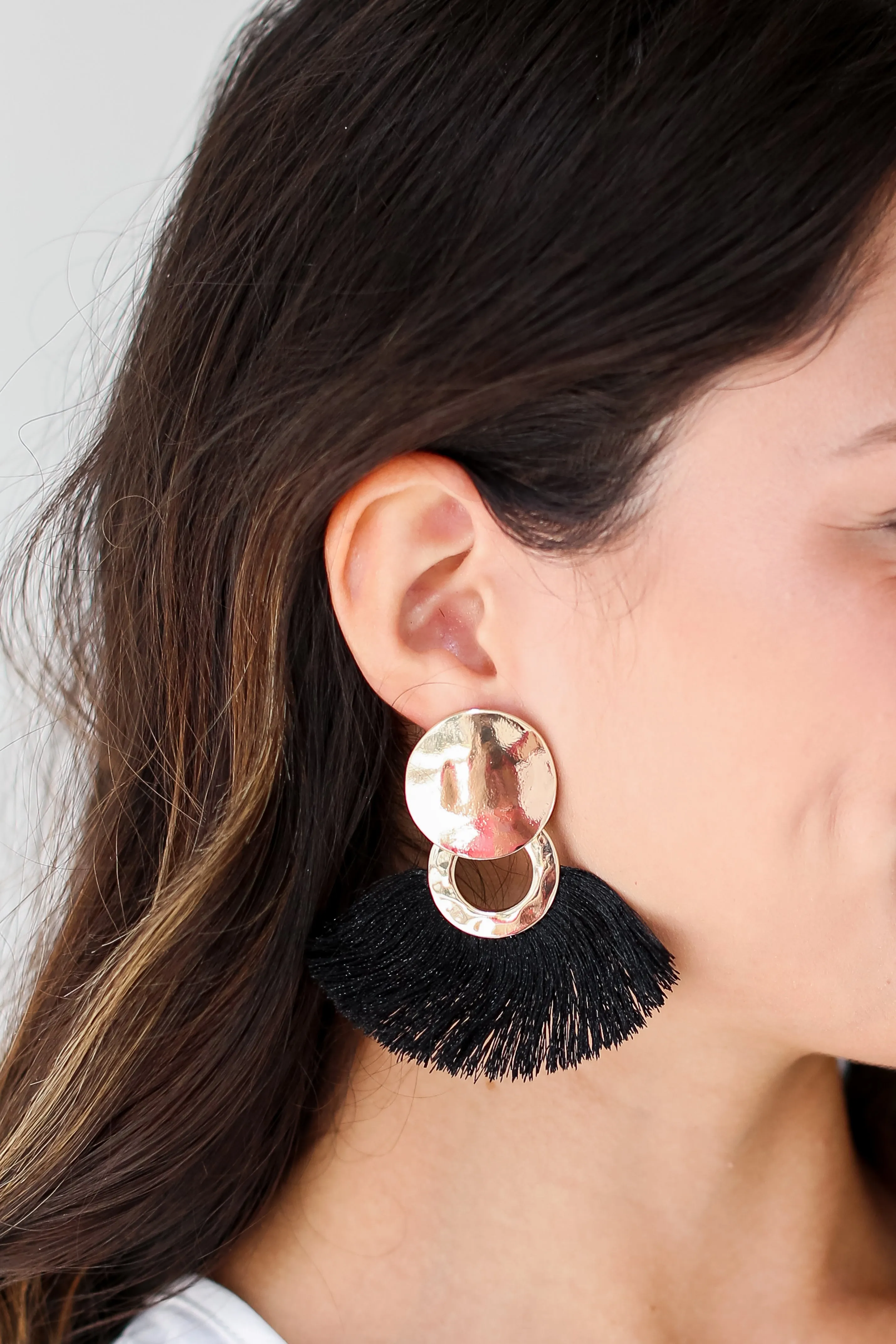 FINAL SALE - Sabrina Tassel Fan Earrings