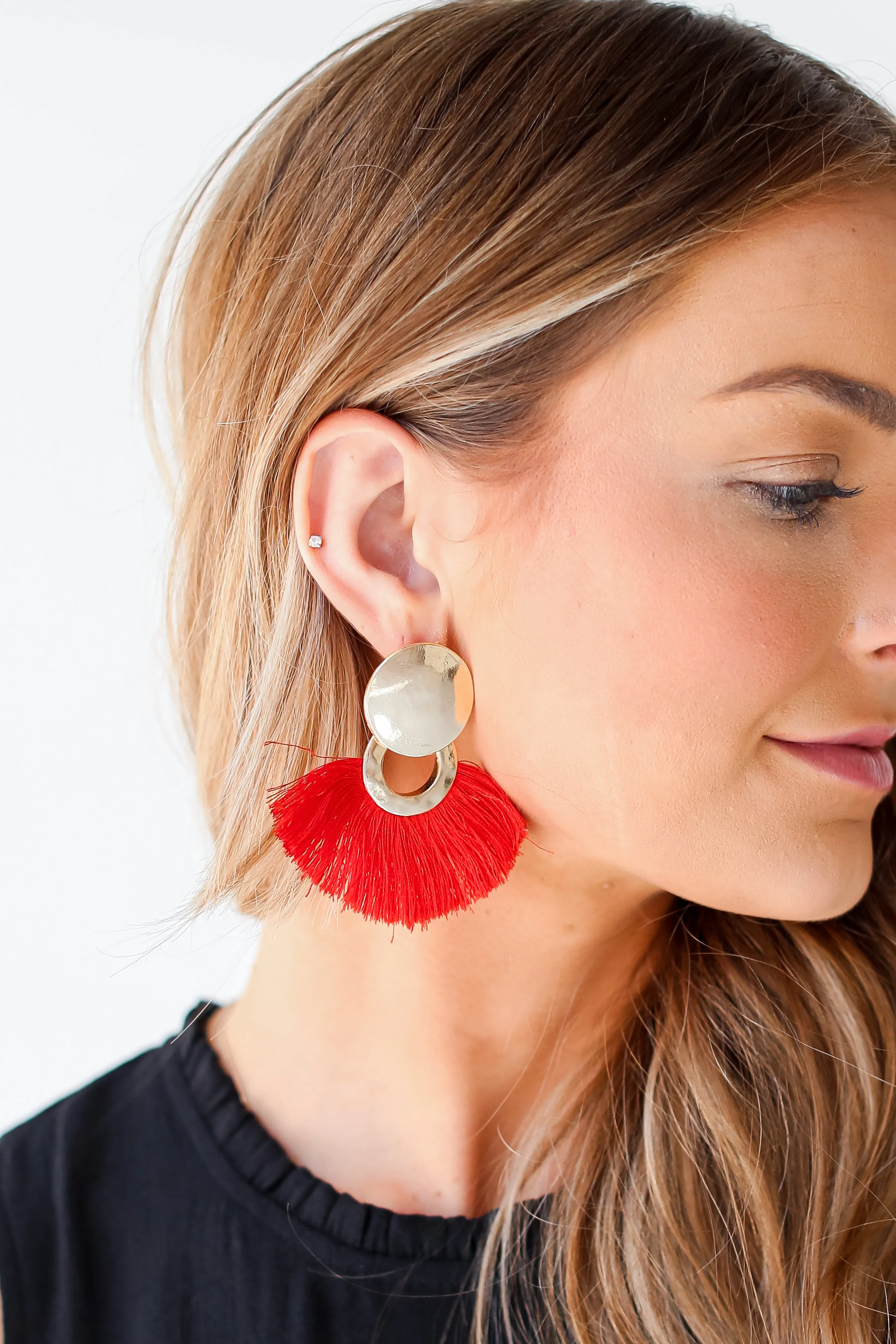 FINAL SALE - Sabrina Tassel Fan Earrings