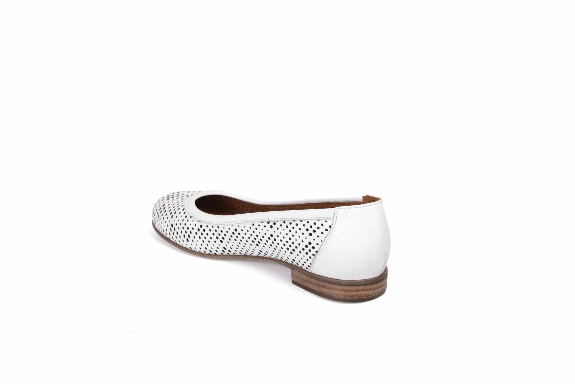 FOOT FEDERATION OPENWORK FLAT WOMEN'S SHOE WHITE
