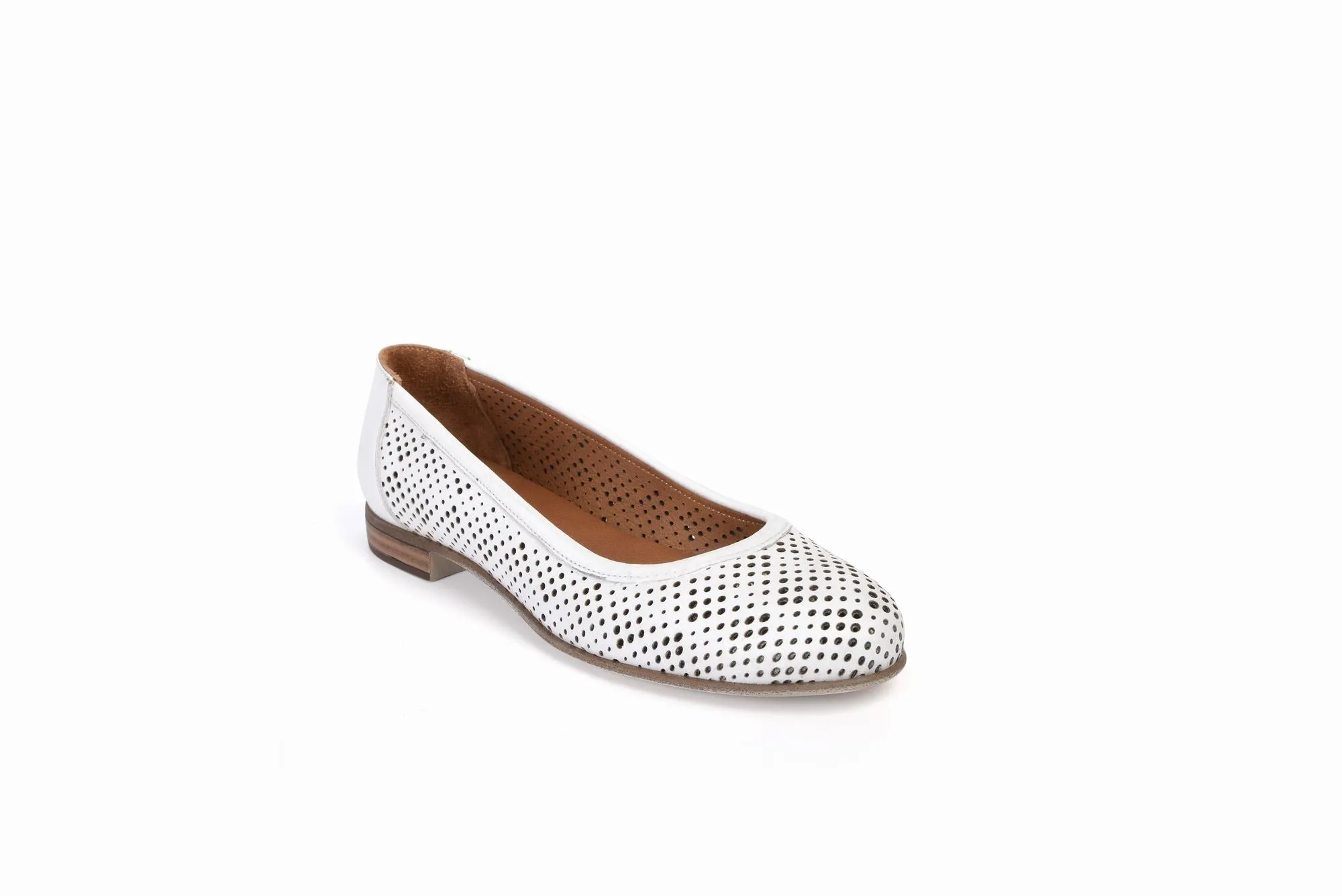 FOOT FEDERATION OPENWORK FLAT WOMEN'S SHOE WHITE