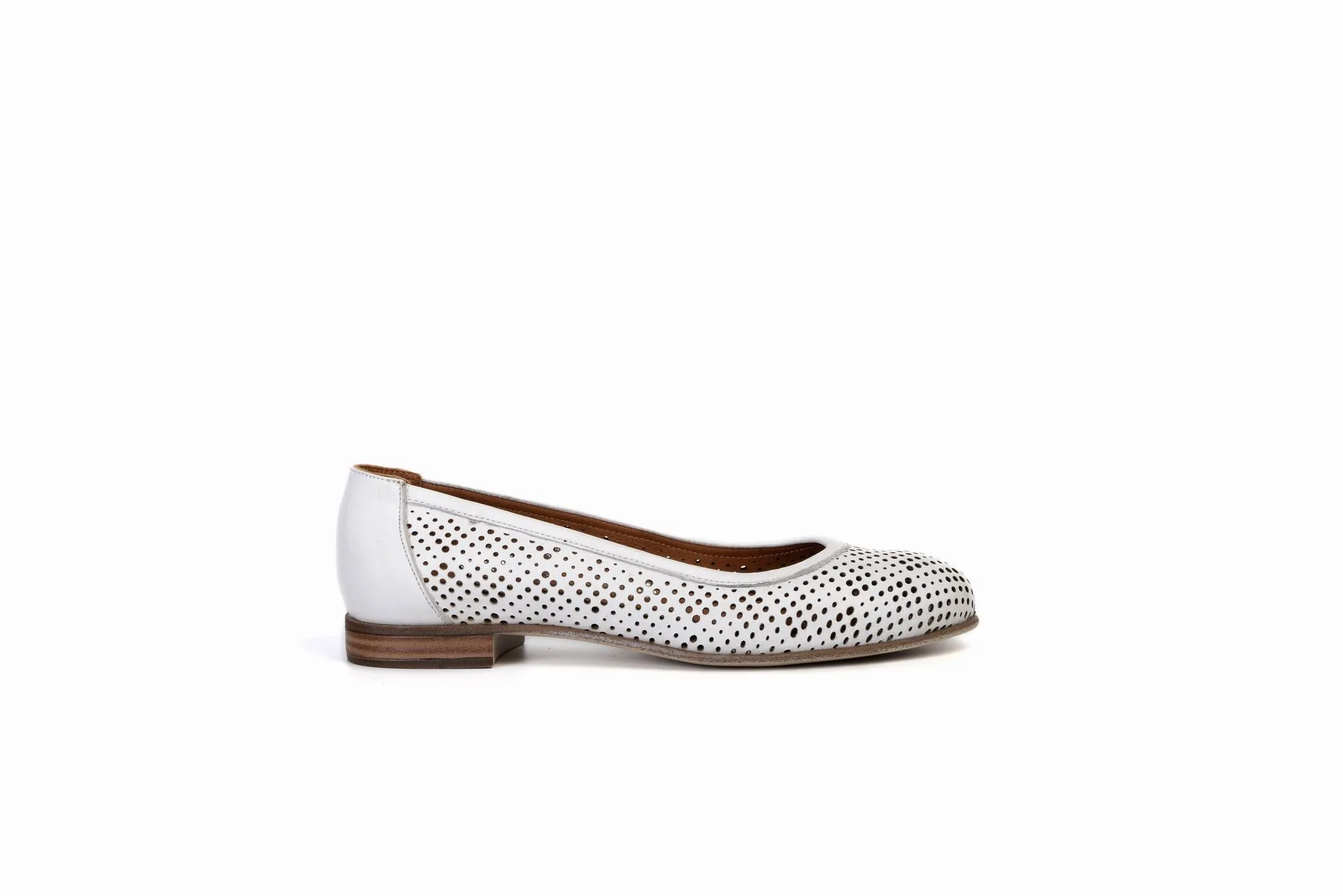 FOOT FEDERATION OPENWORK FLAT WOMEN'S SHOE WHITE