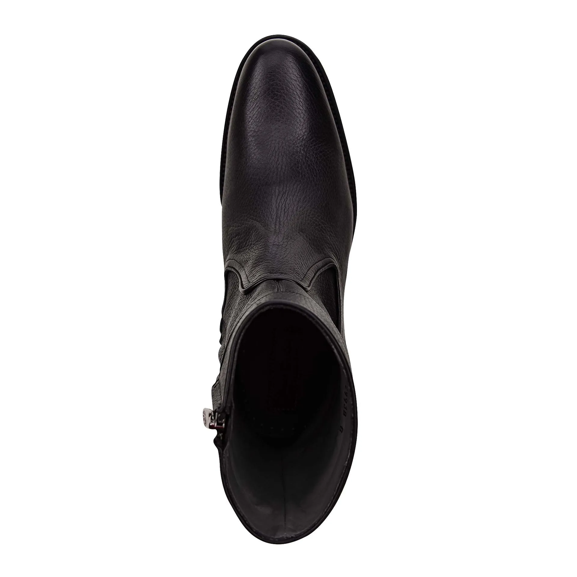 G08VNVN - Franco Cuadra black dress casual leather zip ankle boots for men
