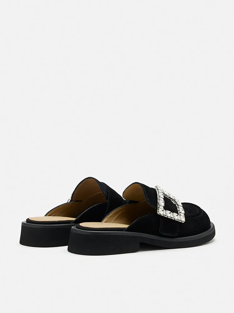 Gillian Suede Loafer Mules