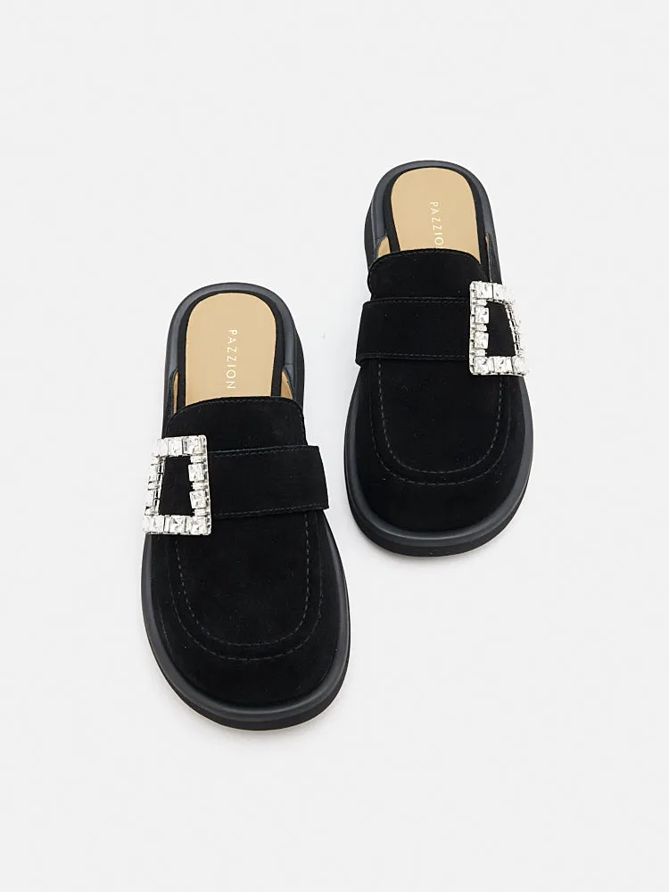 Gillian Suede Loafer Mules