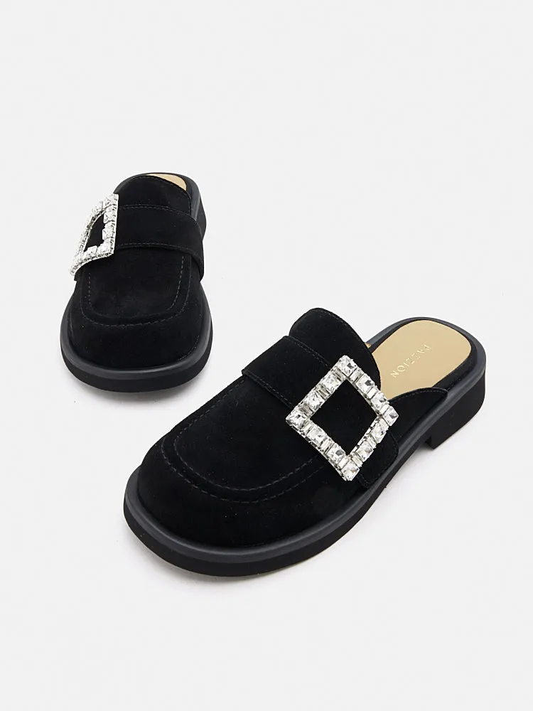 Gillian Suede Loafer Mules