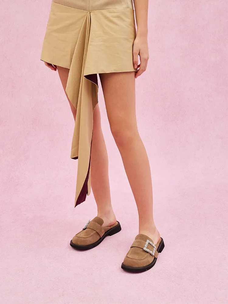 Gillian Suede Loafer Mules