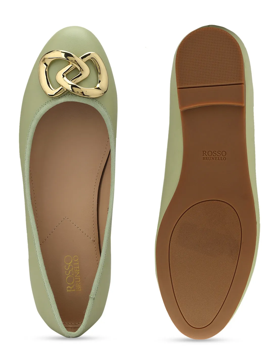 Green Ballerina Flats