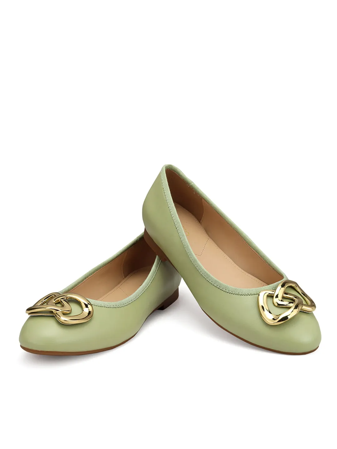 Green Ballerina Flats