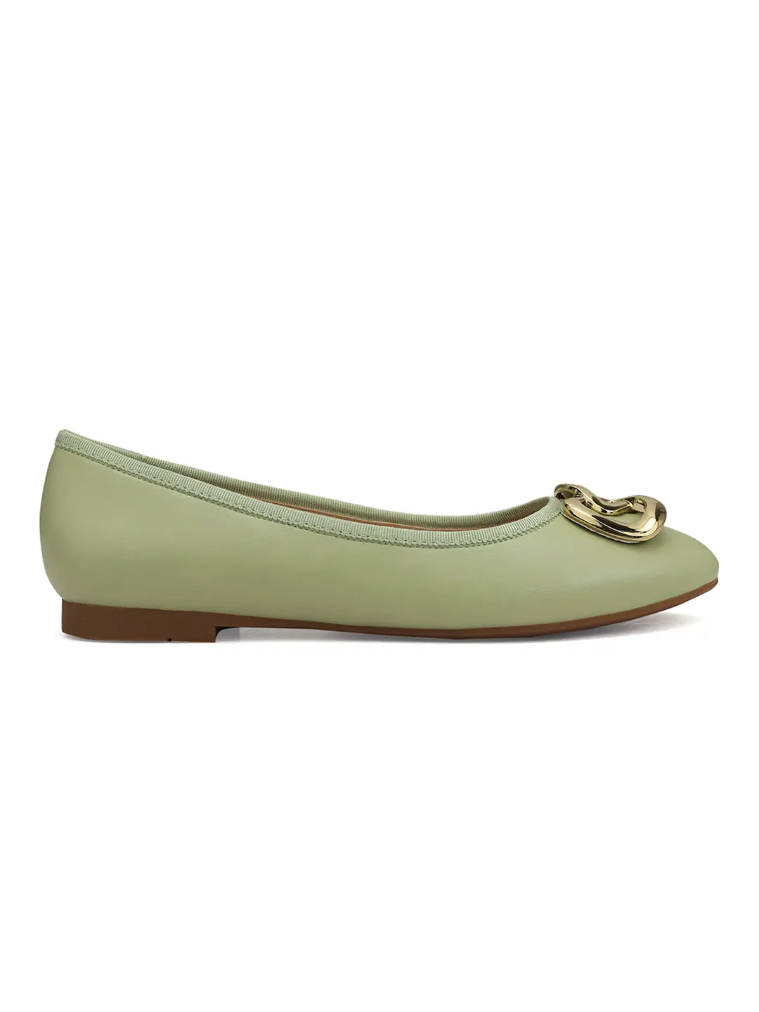 Green Ballerina Flats