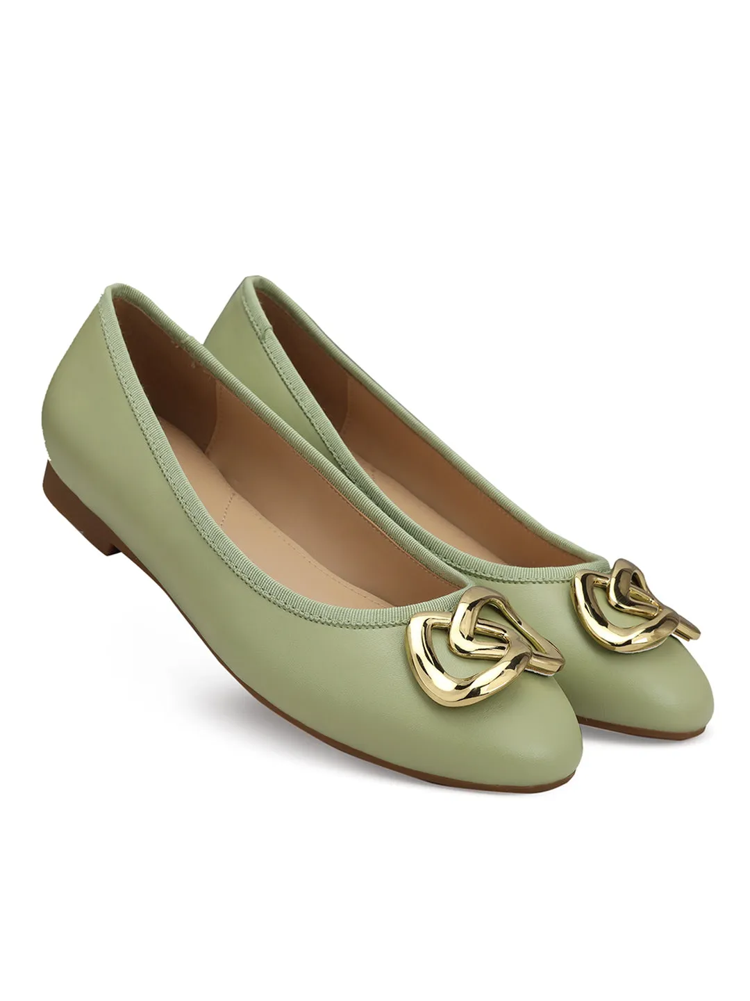 Green Ballerina Flats