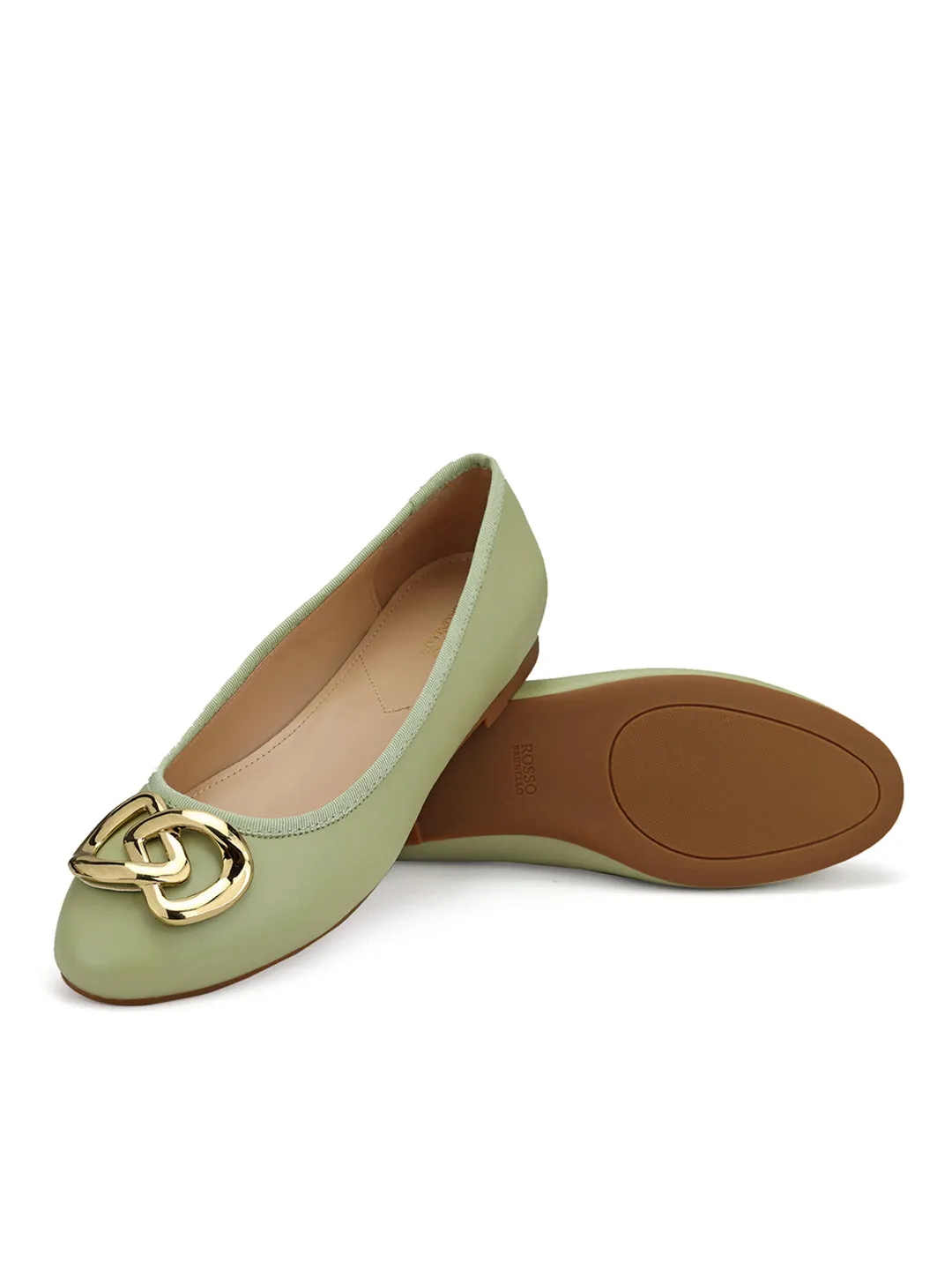 Green Ballerina Flats