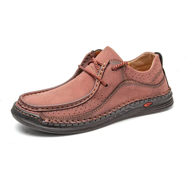 Handmade Casual Sneakers Comfort Soft Leather Loafers Men Leather Shoes