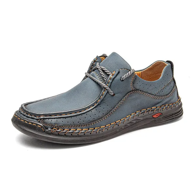 Handmade Casual Sneakers Comfort Soft Leather Loafers Men Leather Shoes