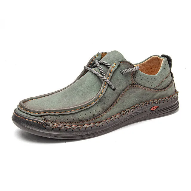 Handmade Casual Sneakers Comfort Soft Leather Loafers Men Leather Shoes