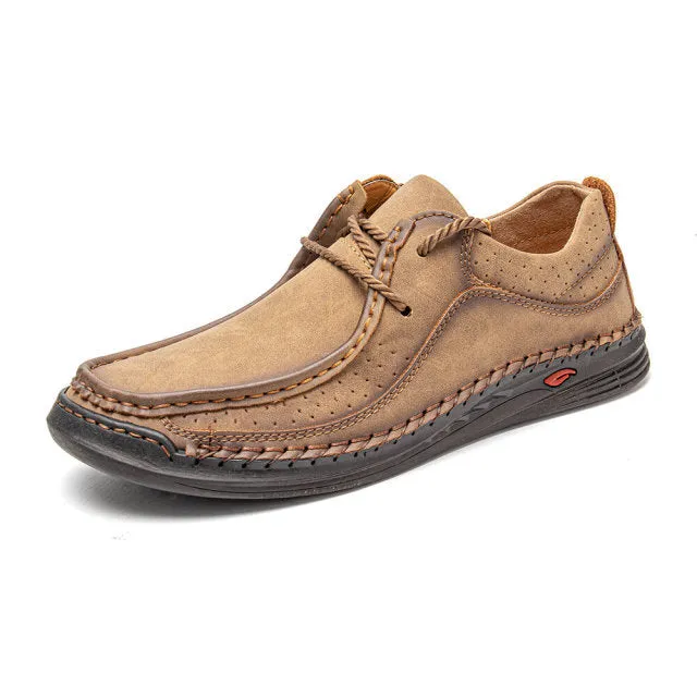 Handmade Casual Sneakers Comfort Soft Leather Loafers Men Leather Shoes