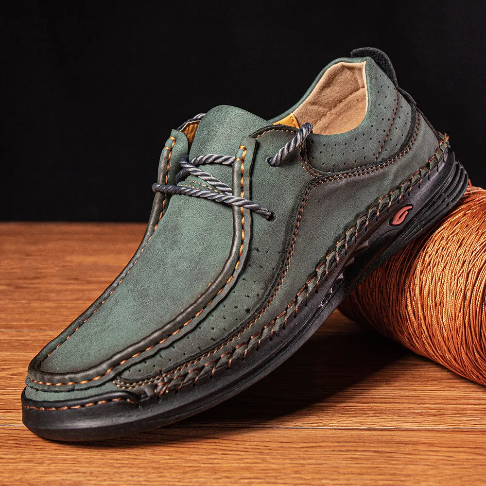 Handmade Casual Sneakers Comfort Soft Leather Loafers Men Leather Shoes