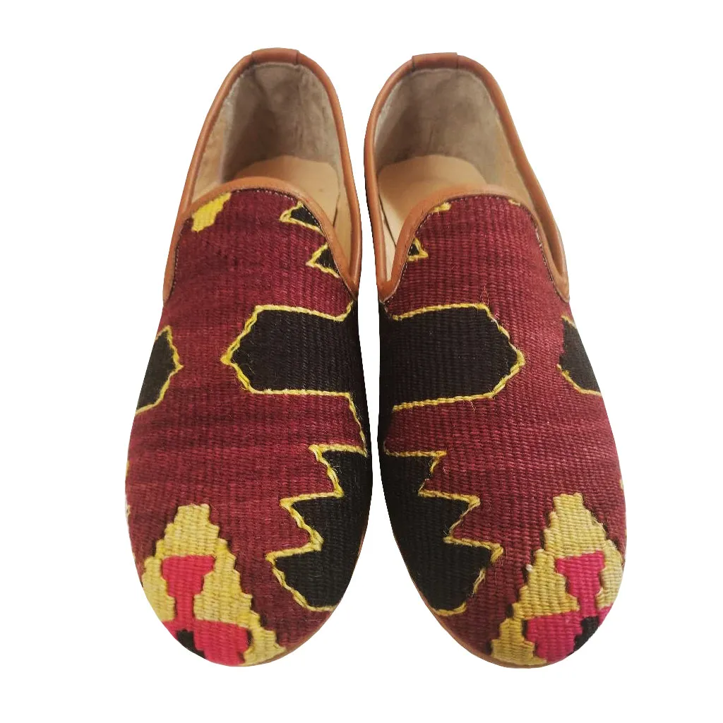 Handwoven Wool Kilim Men's Loafer (Demir) Size 42 (9)
