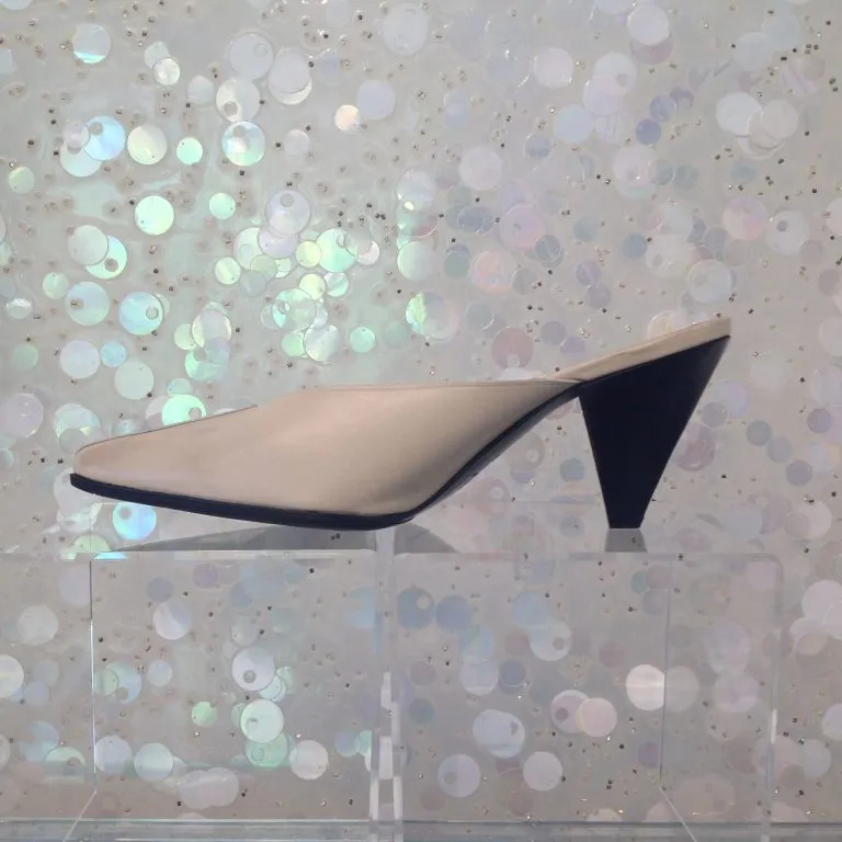JIL SANDER Leather Pointed Toe Mules