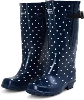 Jileon Extra Wide Calf Rain Boots - Ideal for Wide Feet, Ankles & Calves - Fit 16 to 23 Calves - Durable & Waterproof