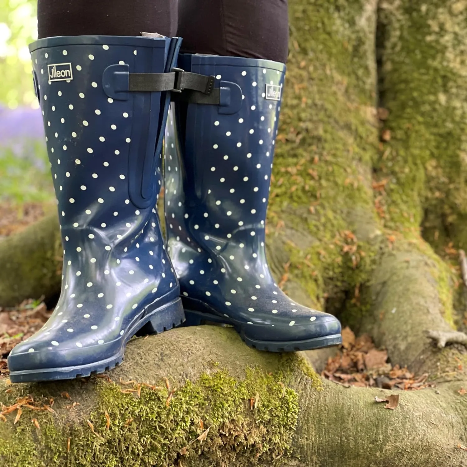Jileon Extra Wide Calf Rain Boots - Ideal for Wide Feet, Ankles & Calves - Fit 16 to 23 Calves - Durable & Waterproof