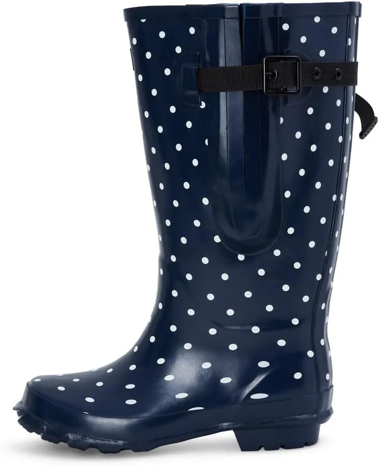 Jileon Extra Wide Calf Rain Boots - Ideal for Wide Feet, Ankles & Calves - Fit 16 to 23 Calves - Durable & Waterproof