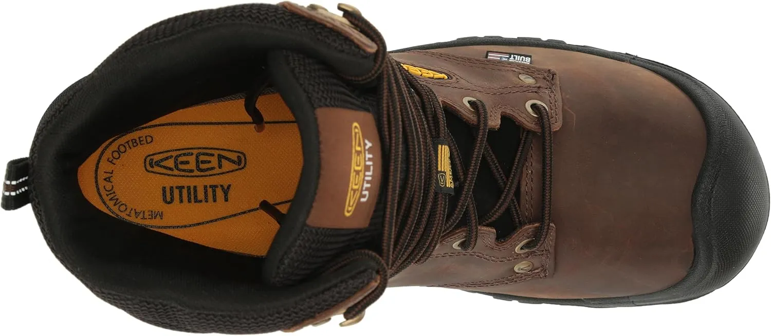 KEEN Utility Men's Independence 8" Soft Toe Durable Waterproof Work Boot
